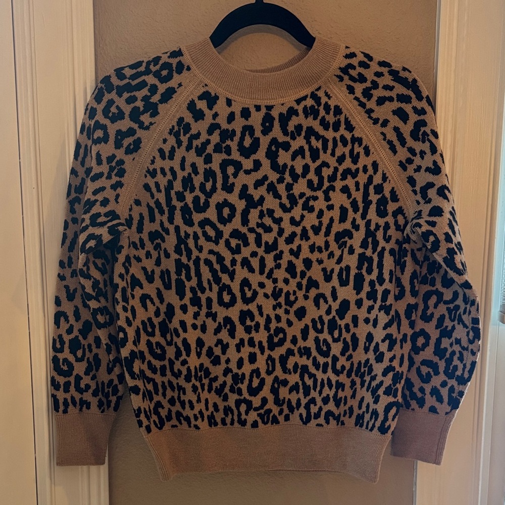 J. Crew Leopard Print Sweater - Brown and Black